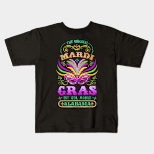 The Original Mardi Gras Mobile Alabama 1703 Kids T-Shirt